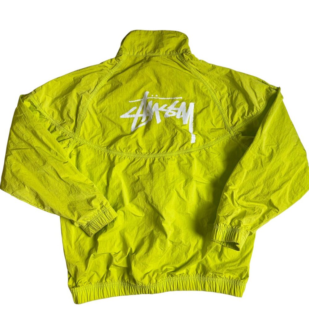 Nike x Stussy Lightweight Wind Runner 1/2 Jacket (Cactus Neon Yellow) - Small
